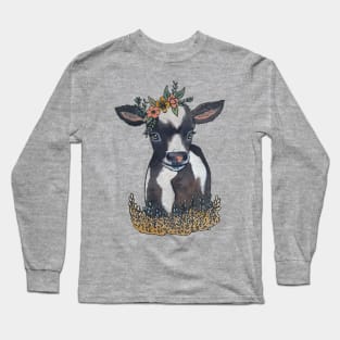 Flower cow Long Sleeve T-Shirt